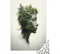 Puzzles for Teenagers 1000 Piece Nature's Harmony Forest Fusion Art Jigsaws for Adults Relax Games Perfect Decoration Challenging Game Gifts 38x26cm/1000pcs