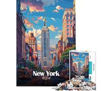 Puzzles for Teenagers 1000 Piece New York Cityscape with Empire State Educational Games Learning Educational Toys Great Gifts And Toys Learning Educational (size 38x26cm)