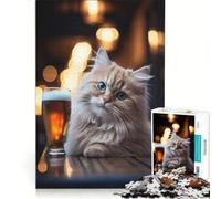 Puzzles for Teenagers 1000 Piece Orange Tabby Cat Ale Educational Games Fun at Home Activities for Is Ideal As A Gift 38x52cm