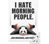 Puzzles for Teenagers 1000 Piece Panda Poster Funny Wall Art Jigsaw for Adults Brain Teaser Game Analysis And Logic Challenging Game Gifts 70x50cm/1000pcs