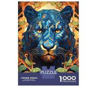 Puzzles for Teenagers 1000 Piece Panther Flower Portrait 2 Puzzles for Adults Brain Teaser Game Improve Memory Fun Activities at Home 38x26cm/1000pcs