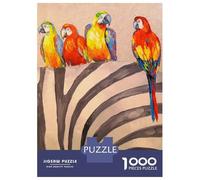 Puzzles for Teenagers 1000 Piece Parrots on Zebra Puzzles for Adults Toy Wall Decor Analysis And Logic Challenging Game Gifts 52x38cm/1000pcs
