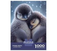 Puzzles for Teenagers 1000 Piece Penguin Cuddle Puzzles for Adults Brain Teaser Game Improve Memory Fun Activities at Home 70x50cm/1000pcs