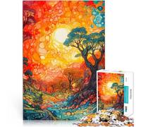 Puzzles for teenagers 1000 Piece Psychedelic Landscape pädagogische Herausforderung Geburtstagsgeschenk, Geschenke, Wandkunst52x38cm