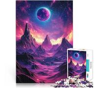 Puzzles for teenagers 1000 Piece Purple Planet Landscape Herausfordernd Schwierig Einzigartige Wohndekoration und Geschenke75x50cm