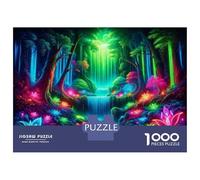 Puzzles for Teenagers 1000 Piece Rainbow Forest Waterfall Jigsaw Puzzle Relaxing Games Difficult Challenge Fun Activities at Home 38x26cm/1000pcs