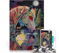 Puzzles for teenagers 1000 Piece red eyed horse Help the brain exercise addictive toys to cultivate patience A Work of Art 26x38cm