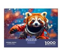 Puzzles for Teenagers 1000 Piece Red Panda Astronaut in Space Puzzles for Adults Toy Wall Decor Analysis And Logic Challenging Game Gifts 70x50cm/1000pcs
