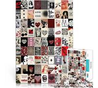 Puzzles for teenagers 1000 Piece Retro Art Mosaic Poster Brain Teaser For 26x38cm Artists Collection, Fine Art for Age 14+