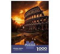 Puzzles for Teenagers 1000 Piece Roman Colosseum Sunset Jigsaw for Adults Brain Teaser Game Analysis And Logic Challenging Game Gifts 70x50cm/1000pcs