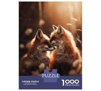 Puzzles for Teenagers 1000 Piece Romantic Love Red Foxes Puzzles for Adults Toy Wall Decor Analysis And Logic Challenging Game Gifts 38x26cm/1000pcs