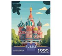 Puzzles for Teenagers 1000 Piece Saint Basils Cathedral Puzzles for Adults Anti-Stress Toys Difficult Challenge Challenging Game Gifts 52x38cm/1000pcs
