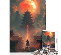Puzzles for Teenagers 1000 Piece Samurai Japan Landscape Fun Interactive Family Experience Wonderful Holiday Giftsing Choice (38X26cm)