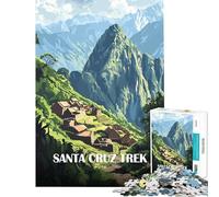 Puzzles for Teenagers 1000 Piece Santa Cruz Trek Peru Travel Poster Educational Games Learning Educational Toys Great Gifts And Toys Learning Educational (size 38x52cm)