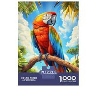 Puzzles for Teenagers 1000 Piece Scarlet Macaw on Branch Jigsaws for Adults DIY Toys Staycation Kill Time Fun at Home Activities, 70x50cm/1000pcs