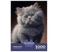 Puzzles for Teenagers 1000 Piece Selkirk Rex Cat Oil Paint Jigsaw Puzzle Brain Teaser Game Presents for Women Christmas Birthday Gifts 70x50cm/1000pcs