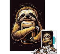 Puzzles for Teenagers 1000 Piece Sloth Beer Educational Challenge But Fun And Humorous Relaxing Games for 14+ Puzzle Game Offered (50x75cm)