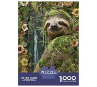 Puzzles for Teenagers 1000 Piece Sloth in The Rainforest Jigsaw Puzzle Relaxing Games Difficult Challenge Fun Activities at Home 38x26cm/1000pcs