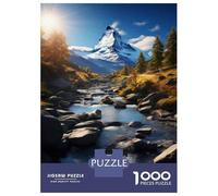 Puzzles for Teenagers 1000 Piece Snow-Capped Mountain Landscape Puzzles for Adults Anti-Stress Toys Difficult Challenge Challenging Game Gifts 52x38cm/1000pcs