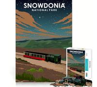 Puzzles for Teenagers 1000 Piece Snowdonia National Park Neat Cut Decor Creative Fun Toy Peace Game Play Christmas Art Piece (50x75cm)