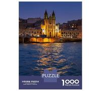 Puzzles for Teenagers 1000 Piece St Julian Town In Malta Puzzles for Adults Brain Teaser Game Improve Memory Fun Activities at Home 38x26cm/1000pcs