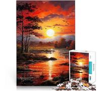 Puzzles for teenagers 1000 Piece Sunset landscape Stressabbau Staycation Zeit totschlagen Eltern-Kind-Interaktion38x26cm