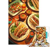 Puzzles for Teenagers 1000 Piece Tacos And Salsa Feast Illustration Educational Games Learning Educational Toys Great Gifts And Toys Learning Educational (size 38x26cm)