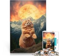 Puzzles for teenagers 1000 Piece Teton Cat X Pizza Sun Stress Reliever Staycation Kill time is ideal as gifts for the whole family 26x38cm