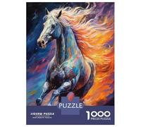 Puzzles for Teenagers 1000 Piece The Emerging Horse Jigsaw Puzzle Brain Teaser Game Presents for Women Christmas Birthday Gifts 70x50cm/1000pcs