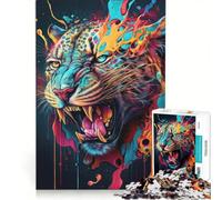 Puzzles for Teenagers 1000 Piece The Mysterious Leopard Brain Teaser Game Challenging To Complete Deal As Gifts for The Whole Family 50x75cm
