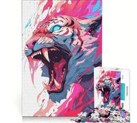 Puzzles for Teenagers 1000 Piece Tiger Beast Unleashed Brain Teaser Game Challenging To Complete Deal As Gifts for The Whole Family 38x52cm