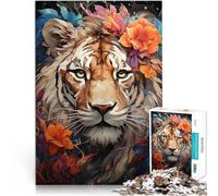 Puzzles for teenagers 1000 Piece tiger colorful tones Staycation: Zeit totschlagen Tolles Geschenk für Spiele50x70cm