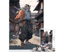 Puzzles for Teenagers 1000 Piece Tiger Karate Fighter Fun Interactive Family Experience Wonderful Holiday Giftsing Choice (50X75cm)