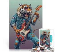 Puzzles for teenagers 1000 Piece Tiger Rock Star Interessante Stressreduzierung einzigartiges Herausforderungsspiel38x26cm