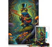 Puzzles for Teenagers 1000 Piece Trippy Steampunk Frog Vibe Neat Cut Decor Creative Fun Toy Peace Game Play Christmas Art Piece (50x75cm)