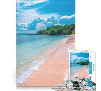 Puzzles for Teenagers 1000 Piece Tropical Beach Paradise, Hands-on Game, Staycation Kill Time, with Matching Poster And Trivia Sheet 50x75cm