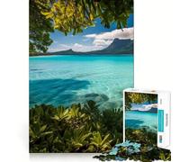 Puzzles for Teenagers 1000 Piece Tropical Haven Neat Cut Decor Creative Fun Toy Peace Game Play Christmas Art Piece (38x52cm)