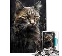 Puzzles for Teenagers 1000 Piece Turkish Angora Cat Pretty Fun at Home Activities, Wall Art Educational Games Suitable for People Aged 14 And Above (50x75cm)
