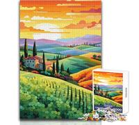 Puzzles for Teenagers 1000 Piece Tuscany Italy Sunset Unique Challenge Game But Fun And Humorous Toy Wall Decor Size 50x75cm