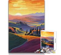 Puzzles for Teenagers 1000 Piece Tuscany Sunset Italy Art Unique Challenge Game But Fun And Humorous Toy Wall Decor Size 50x75cm