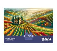 Puzzles for Teenagers 1000 Piece Tuscany Vineyard Landscape Jigsaws for Adults Toy Wall Decor Perfect Decoration Unique Birthday And Xmas Gifts 38x26cm/1000pcs