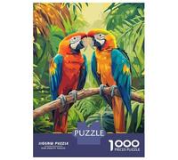 Puzzles for Teenagers 1000 Piece Two Macaws in Jungle Jigsaw Puzzle Brain Teaser Game Presents for Women Christmas Birthday Gifts 38x26cm/1000pcs