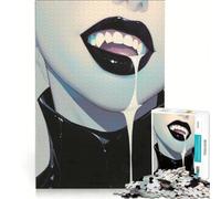 Puzzles for Teenagers 1000 Piece Vampire Lips Relaxing Games Difficult And Challenge Every Piece Is Unique 38x26cm