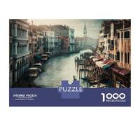 Puzzles for Teenagers 1000 Piece Venice Canal Gondola Ride Jigsaws for Adults Toy Wall Decor Perfect Decoration Unique Birthday And Xmas Gifts 52x38cm/1000pcs