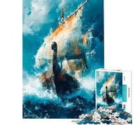 Puzzles for Teenagers 1000 Piece Vikings Sailing Puzzle for Adults Relax Games Pattern Assembly Unique Birthday And Xmas Gifts (Size 38x52cm)