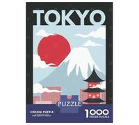 Puzzles for Teenagers 1000 Piece Visiting Tokyo Skyline Puzzles for Adults Brain Teaser Game Improve Memory Fun Activities at Home 38x26cm/1000pcs