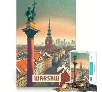 Puzzles for Teenagers 1000 Piece Warsaw Neat Cut Decor Creative Fun Toy Peace Game Play Christmas Art Piece (50x75cm)