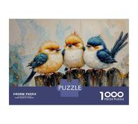 Puzzles for Teenagers 1000 Piece Watercolor Birds Painting Jigsaw Puzzle Relaxing Games Difficult Challenge Fun Activities at Home 70x50cm/1000pcs