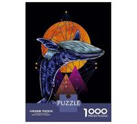 Puzzles for Teenagers 1000 Piece Whale Art Print - Ocean Decor Jigsaw Puzzle Relaxing Games Difficult Challenge Fun Activities at Home 52x38cm/1000pcs