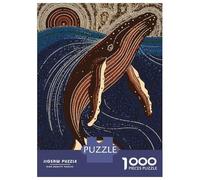 Puzzles for Teenagers 1000 Piece Whale in Aboriginal Dot Art Style Puzzles for Adults Toy Wall Decor Analysis And Logic Challenging Game Gifts 70x50cm/1000pcs